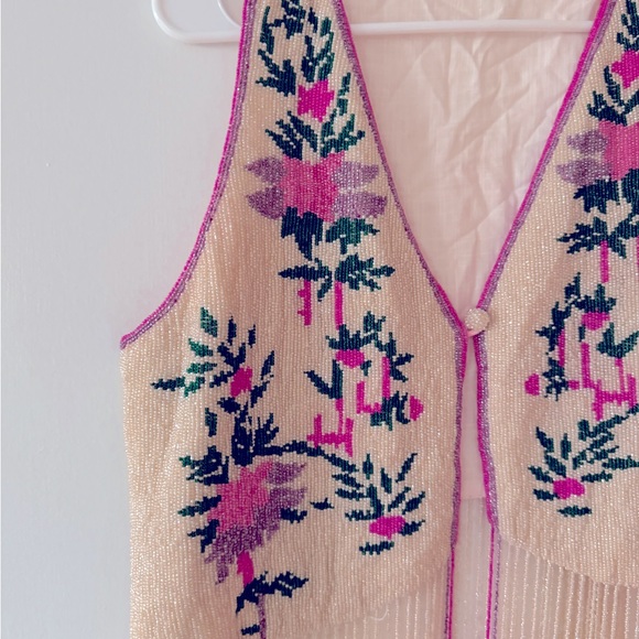 Vintage beaded vest - Picture 3 of 5